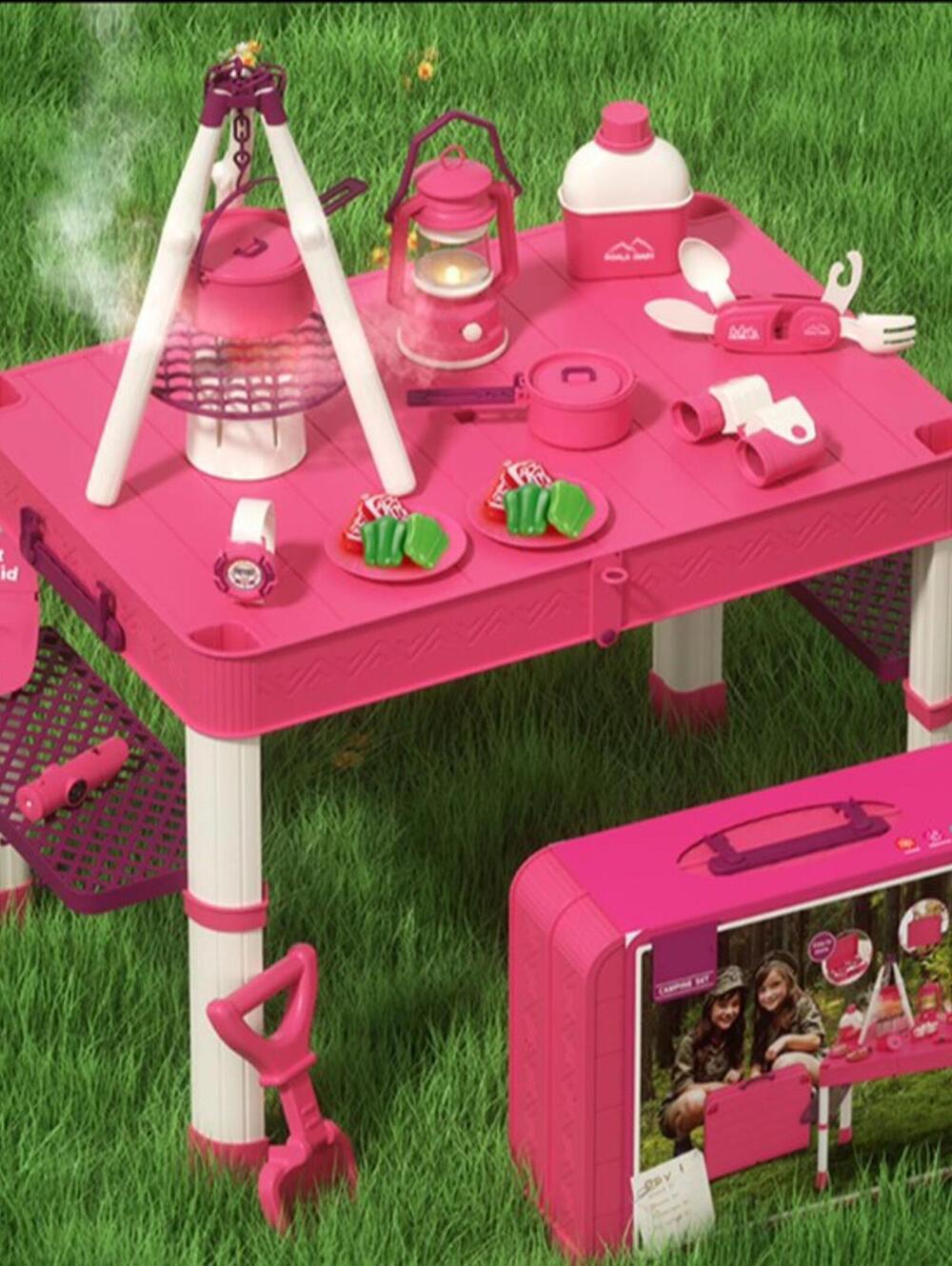 KID'S FOLDING PLAY TABLE AND ACCESSORIES